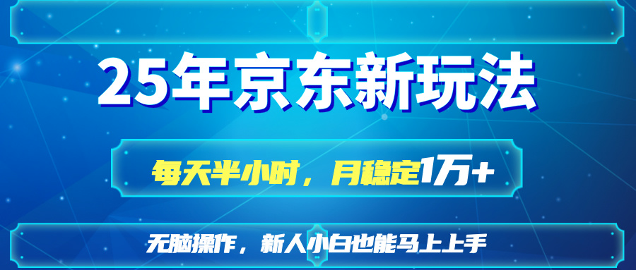(14309期)25京东新玩法,每天半小时,月稳定1W+-九一好资源