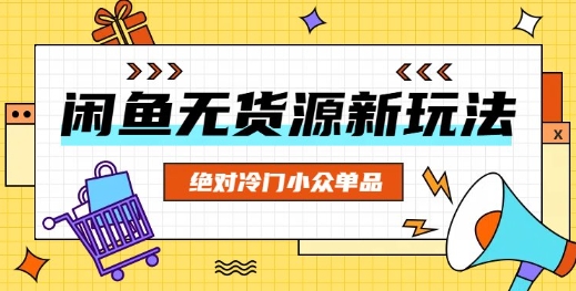 闲鱼无货源冷门单品项目,绝对冷门小众单品-九一好资源