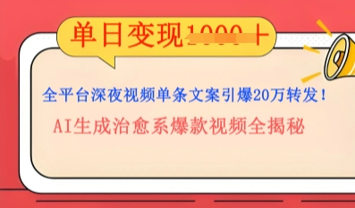 全平台深夜文案新风口:DeepSeek生成百万播放量金句,治愈系内容涨粉速度快4倍-九一好资源