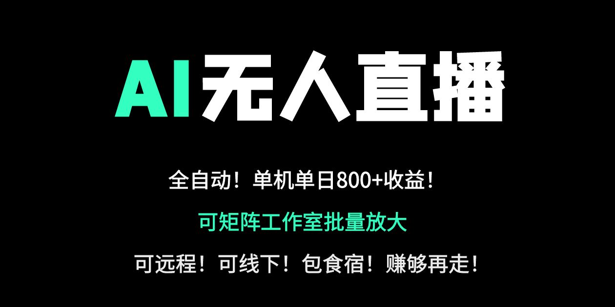 (14179期)24小时自动带货!AI无人直播副业日赚800+,轻资产创业首选-九一好资源