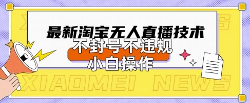 2025年淘宝无人直播带货10.0.全新技术,不违规,不封号,纯小白操作,日入数张【揭秘】-九一好资源