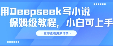 用Deepseek写小说,保姆级教程,小白可实操-九一好资源