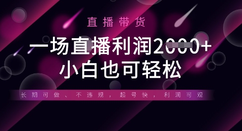 半无人直播带货,一场利润数张,适合所有平台玩法,小白也可轻松-九一好资源